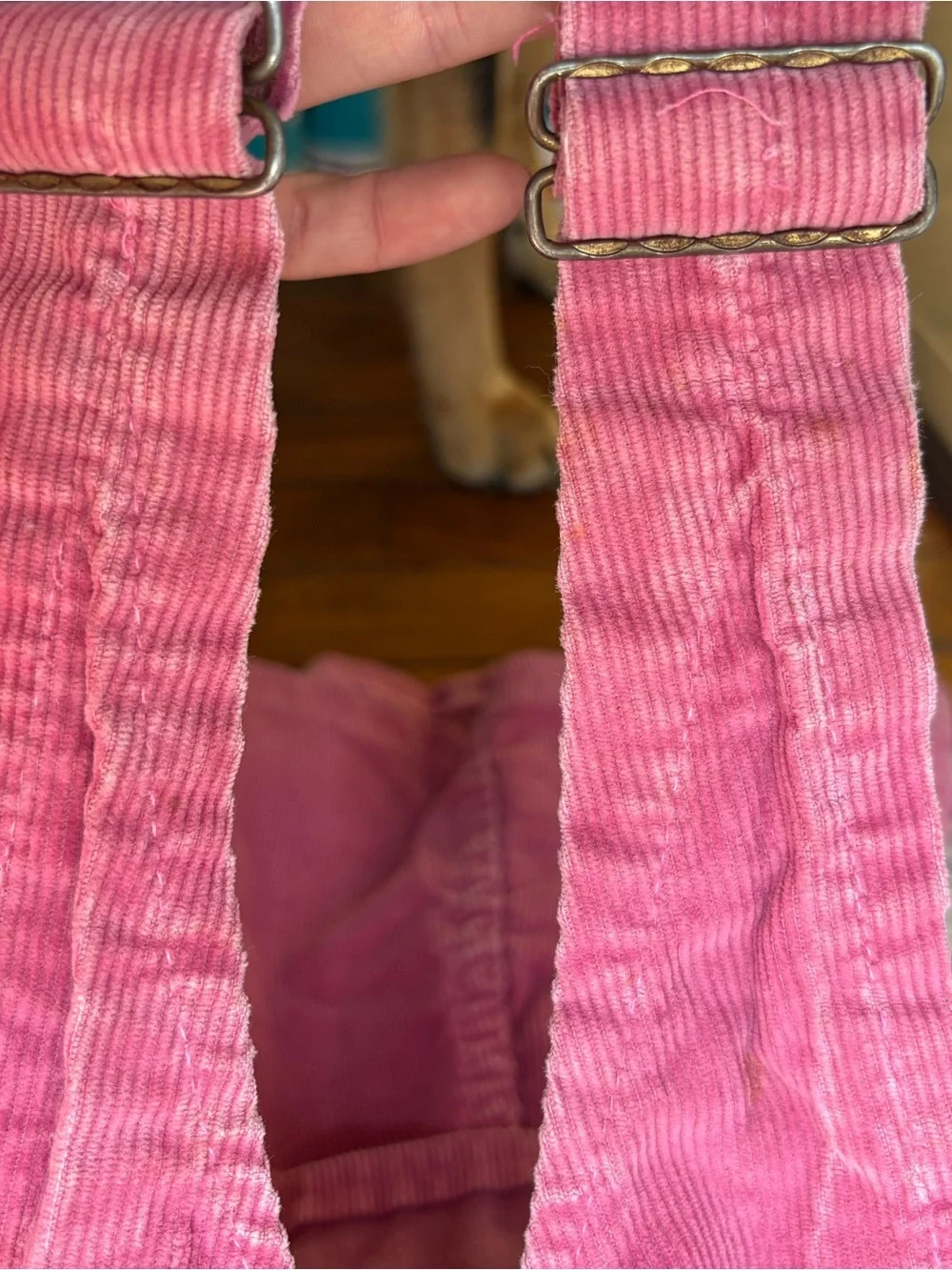 Vintage Girls Pink Corduroy Overall Dress Size 4T